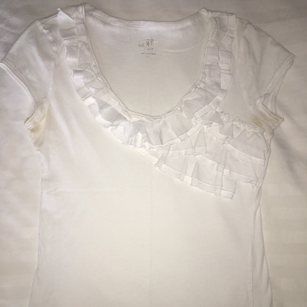 LOFT ruffle T-shirt